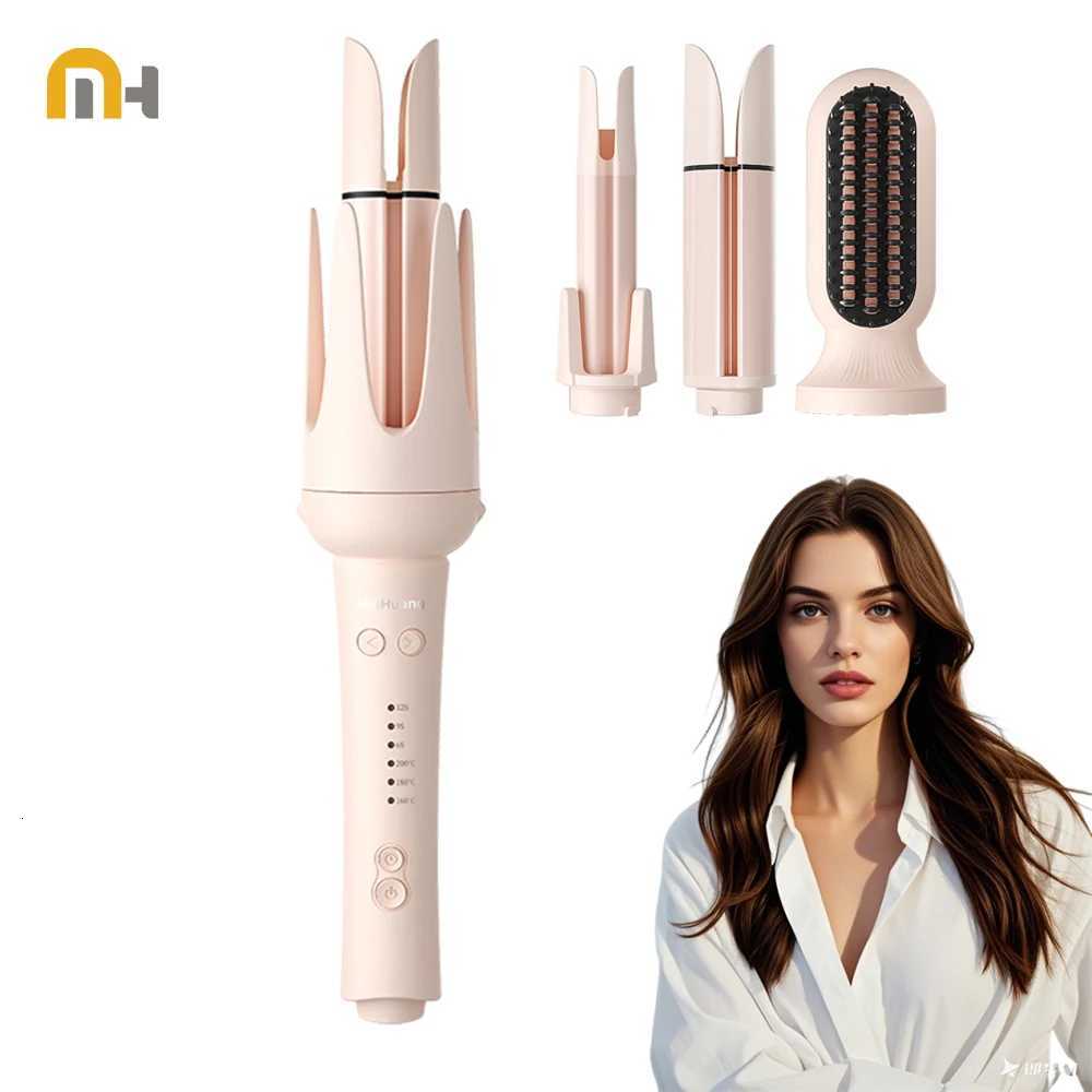 Auto Hair Curler Autatic Curling Iron with 4 Temperature Autatic Shut-OffAnti-Scald Rotating Curling Wand for Hair Styling H251112-image-1084300719