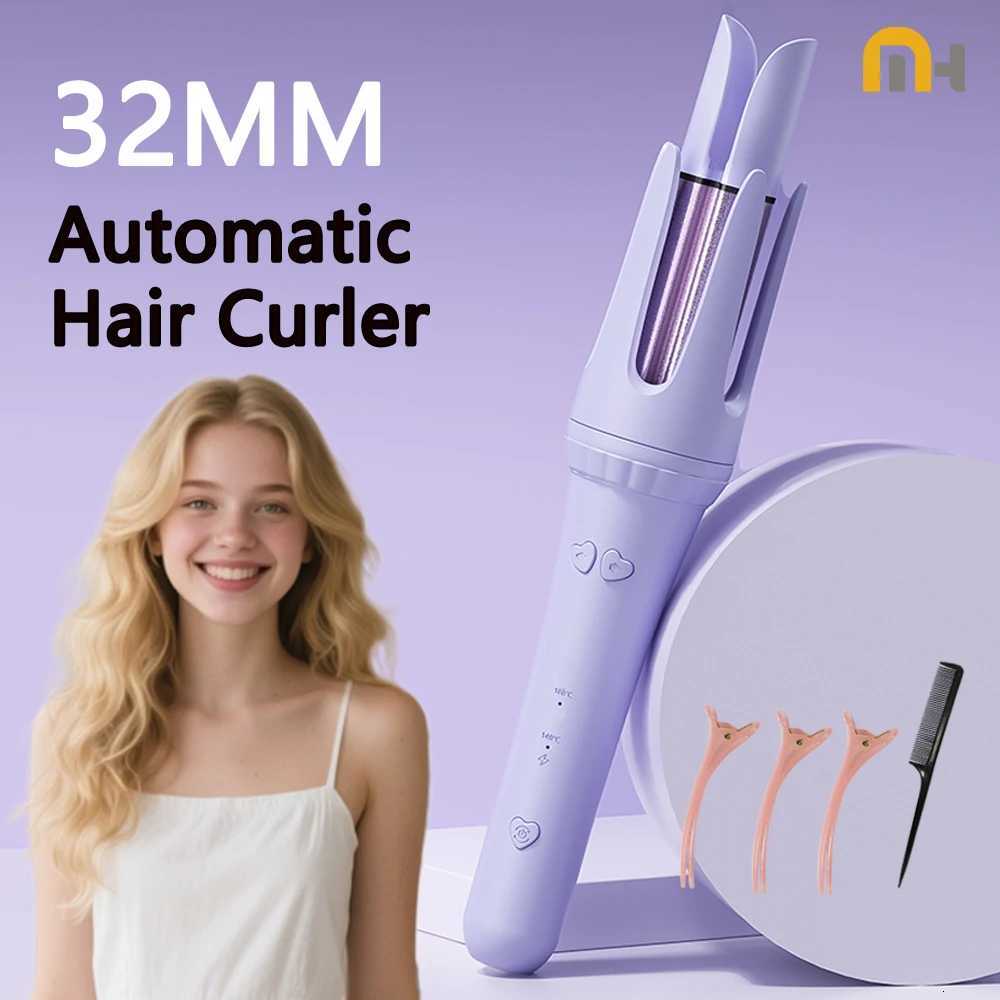 Hair Curling Iron 32mm Curler Wand Professional Curly Tongs Ceramic Electric Salon Styling Tool Small Crimping Iron H251112-image-1084300025