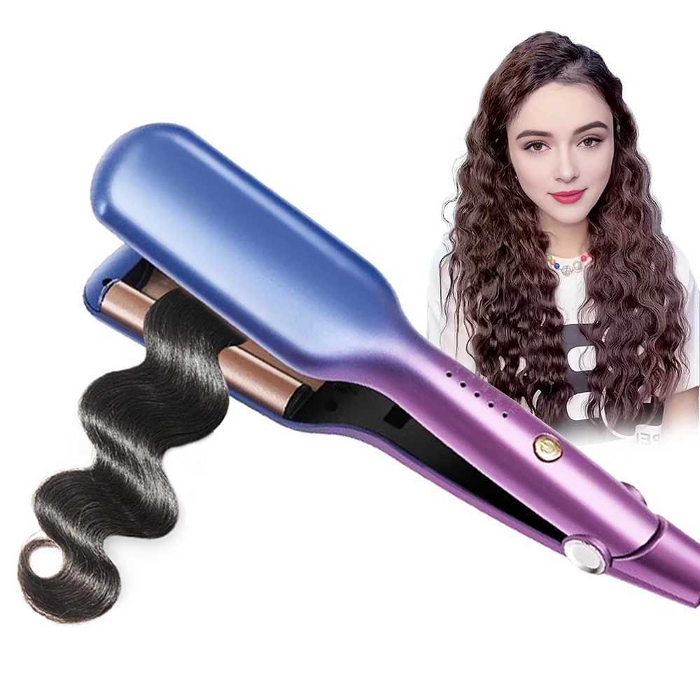 06 Inch / 16mm 3 Barrel Hair Waver Beach Waves Curling Iron Ceramic Hair Crimper Wave Curler Tool with 5 Adjustable Temperature H251112-image-1084300147