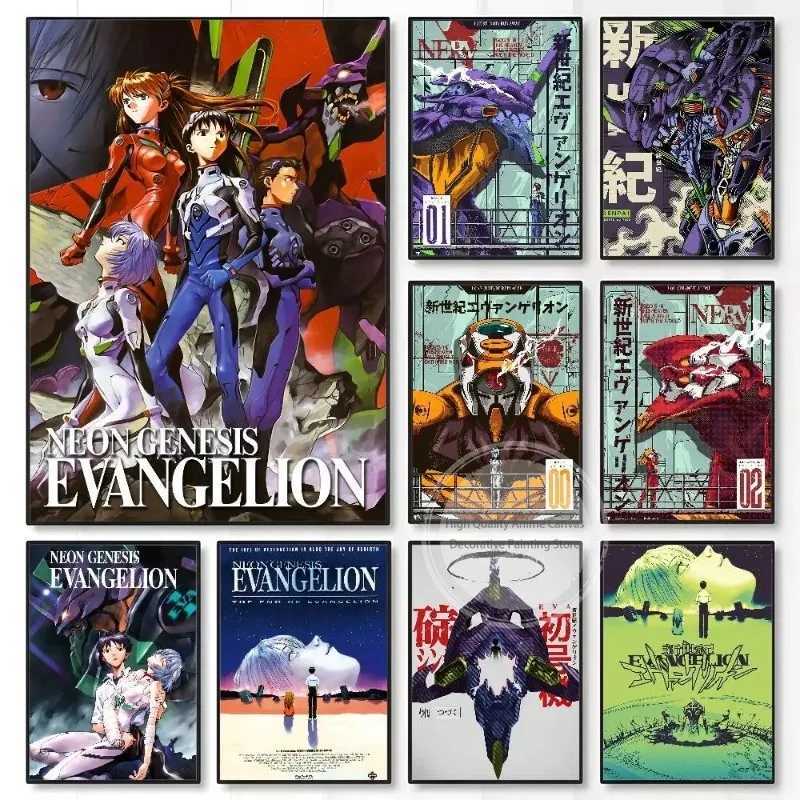 Anime EVA Poster Canvas Wall Art N-Neon G- E- For Living Ro Vintage Decor High Quality Print Gift H251112-image-1084307538