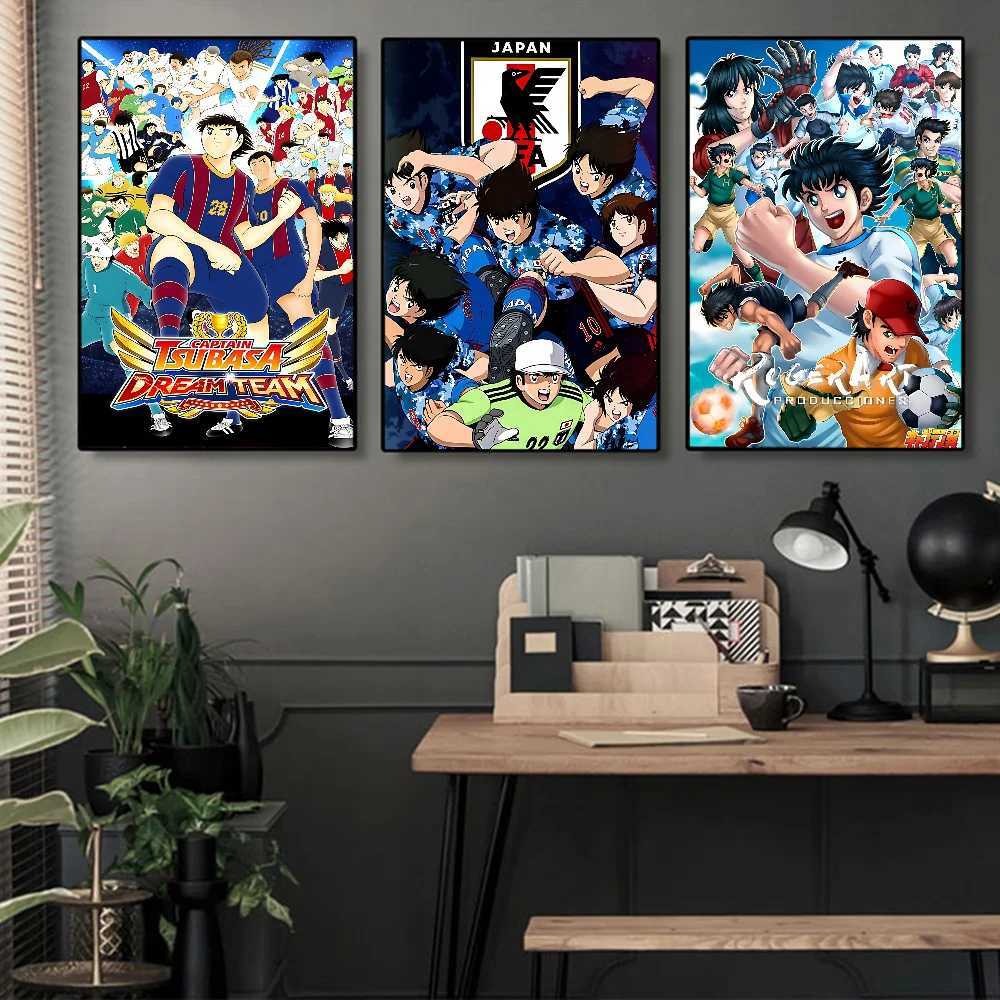 Captain Tsubasa Anime Posters Sticky HD Quality Wall Art Retro Posters For He Kawaii Ro Decor H251112-image-1084307141