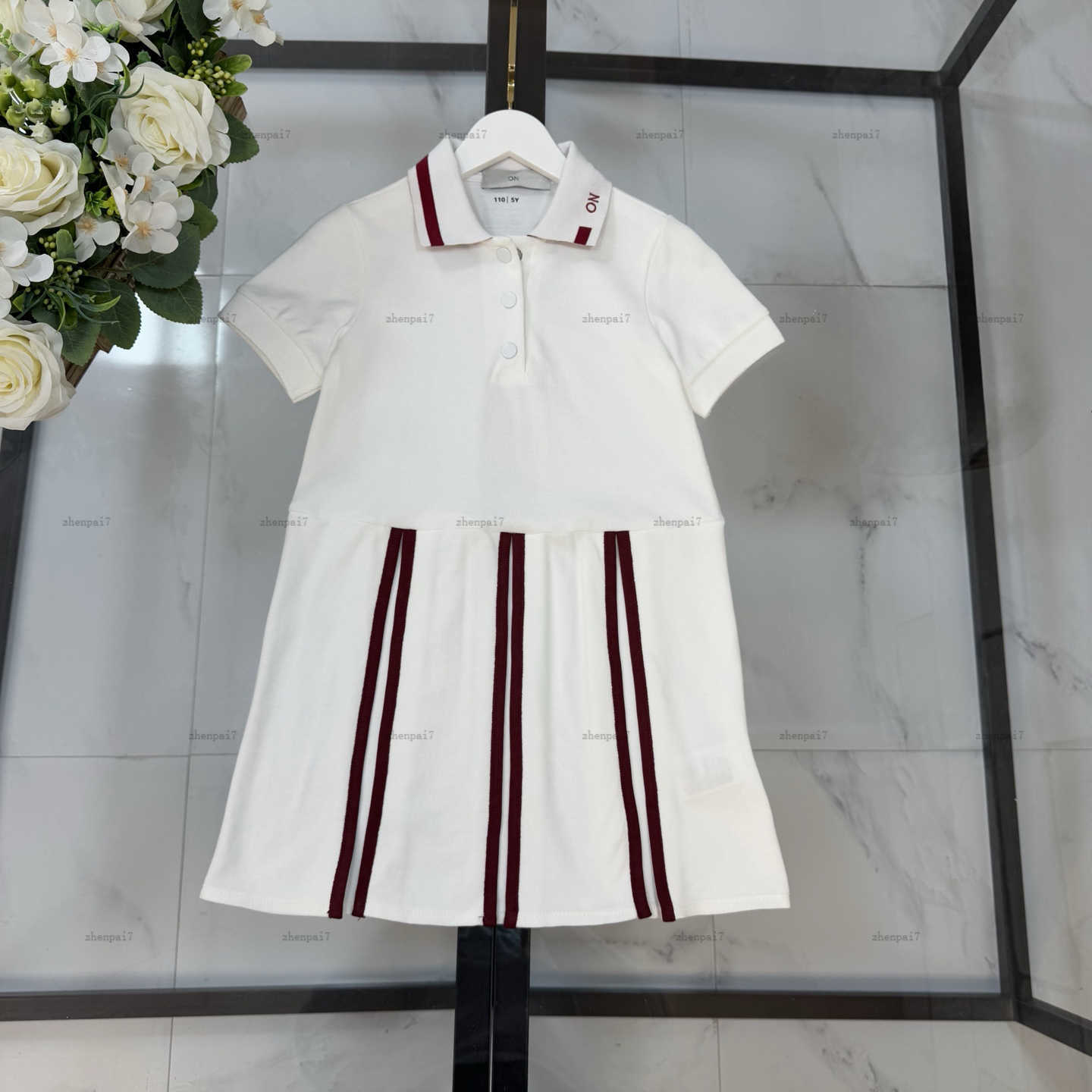 Top girls dress Short sleeve lapel design Princess dress kids designer clothes High quality baby skirt A017X01N006-image-1053101745