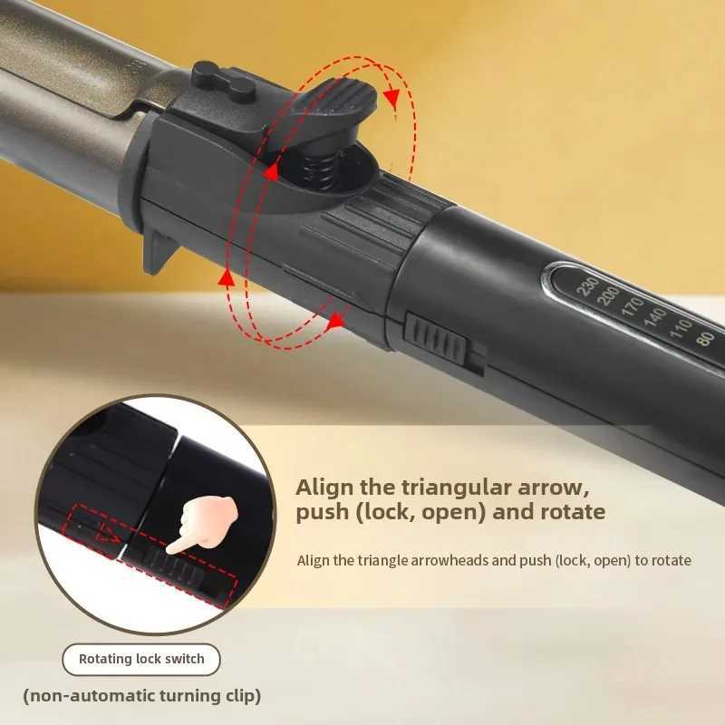 Rotatable Hair Curling Iron Professional Long-la Styling for Salon Beauty Stu Photography Stu Makeup Artist 32mm H251112-image-1084299942