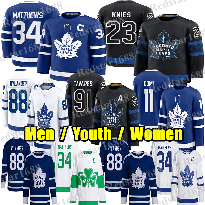 #34 AustonS MatthewsS torontoS Hockey Jersey William Nylander Matthew Knies John Tavaress Easton Cowan maple leafs jersey Morgan Rielly Max Domi-image-975161416