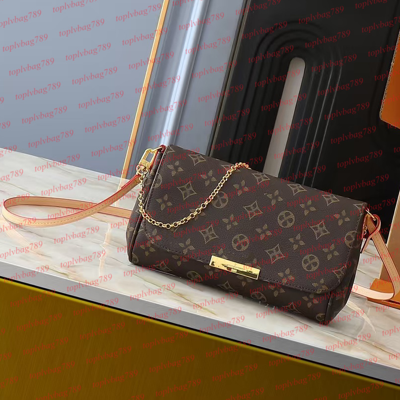 10a Monogram favorite bag Top quality Womens crossbody shoulder bags designer Detachable Shoulder Strap Golden Chain bag mirror quality leather tote