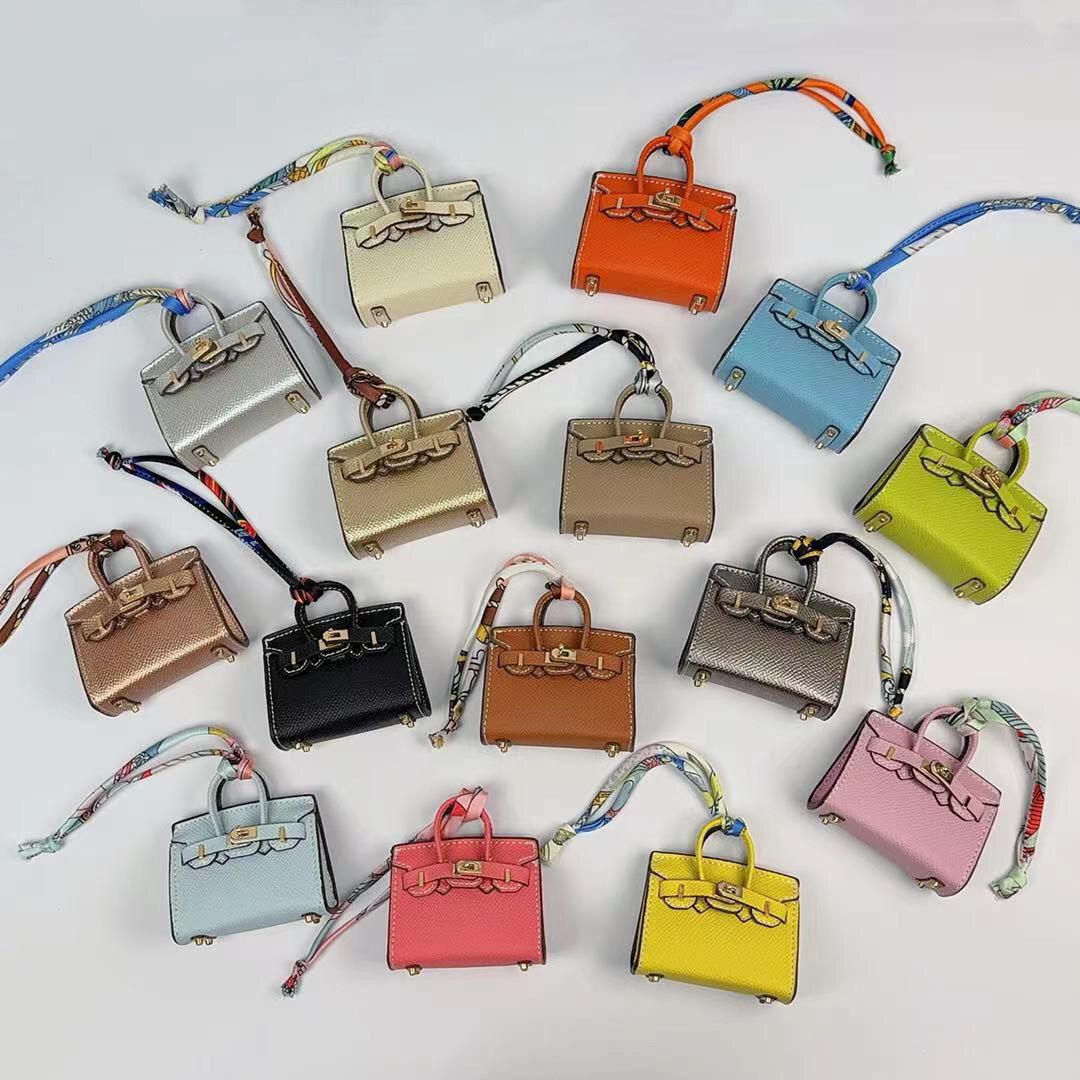 Mini porte-clés de styliste pour femmes, motif de palmier, mode, mignon, longes de charte, sac à bandoulière, pendentif, portefeuille, tendance