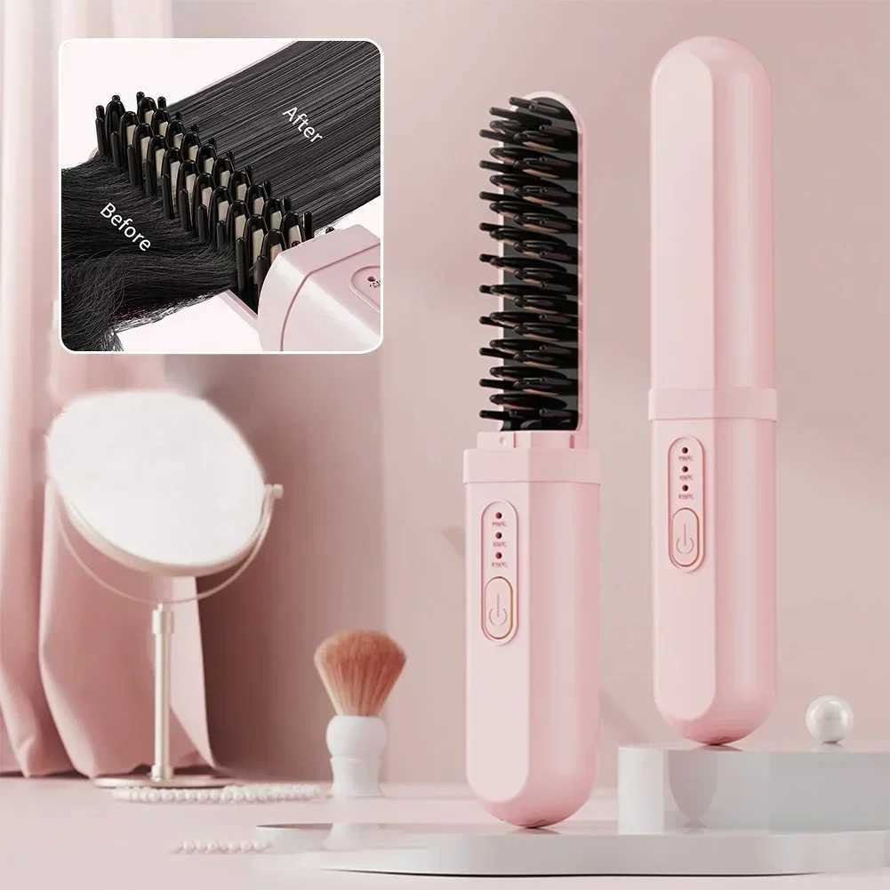 Wireless Electronic Burner Hair Cb Rechargeable Straight Hair Curler Curling Iron Cosmetic Hair Care Tool For Travel H251112-image-1084298984