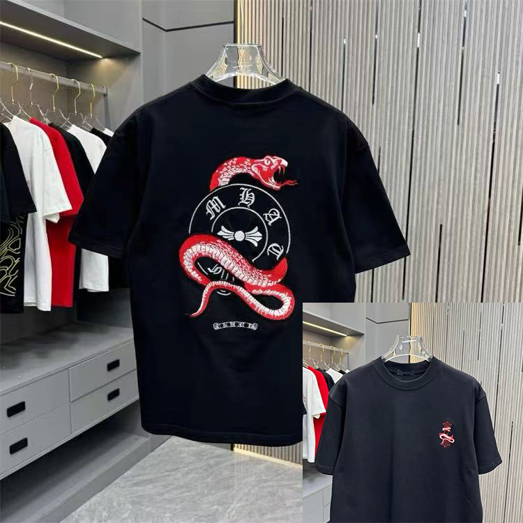 Vêtements de créateurs Mode imprimé T-shirt à manches courtes Chemise de base d'été en coton confortable pour hommes Tendance demi-manche haut bl