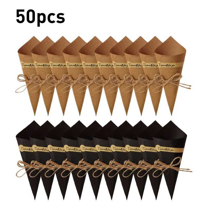 50 pcs/set Kraft Paper Candy Dried Rose Petal Wrapping Paper for Wedding Party Festival Christmas Decoration M251113-image-1084491997