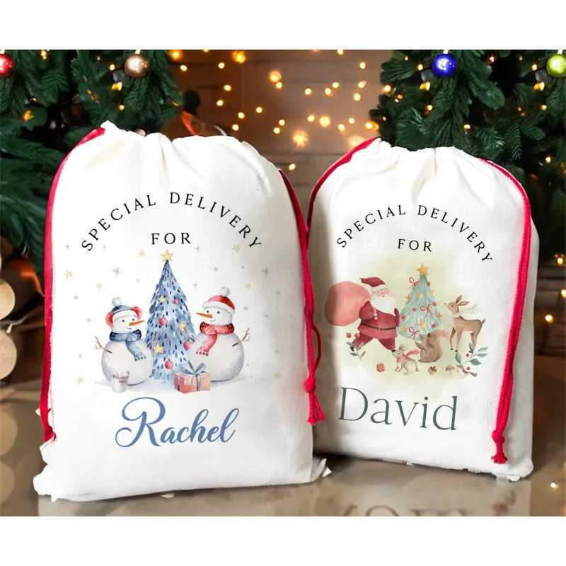 Personalised Santa Sack Christmas SackCustom Gift Bag Decoration Box Special Delivery Christmas Eve Box Kids Christmas Bag GiftM251113-image-1084489487
