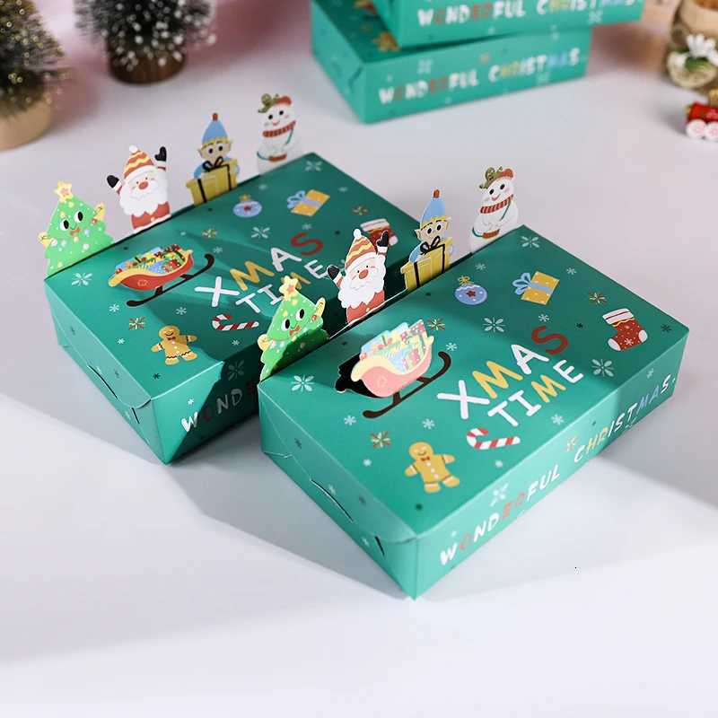 5/10Pcs Cartoon Christmas Candy Gift Box Kraft Paper Cookie Packaging Box 2024 Christmas Party Decor Xmas Navidad New Year 2025 M251113-image-1084489709