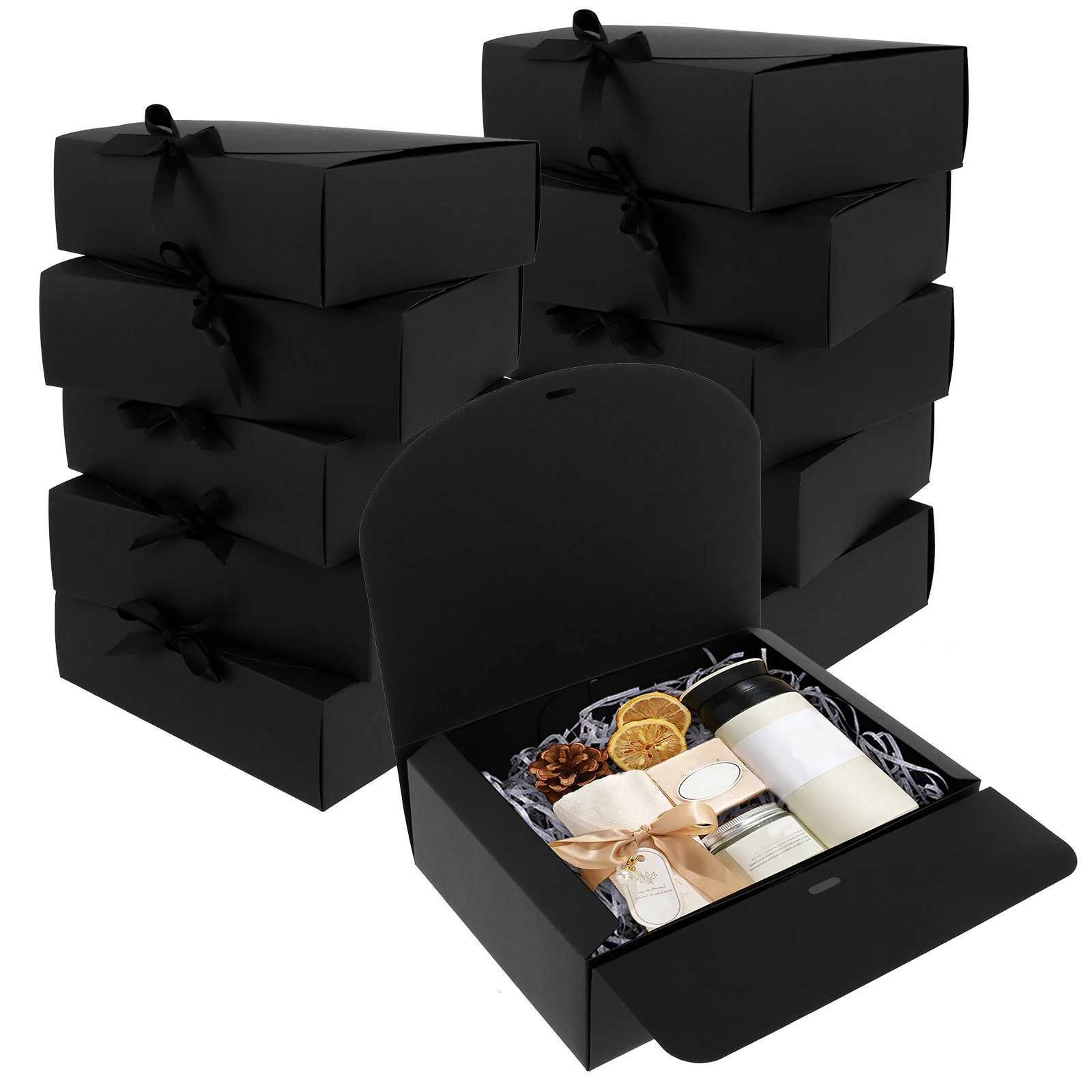 10Pcs Gift Boxes with Lids and Ribbon Valentines Day Gift Packaging Box Large Capacity Decorative Box for Weddings Birthday M251113-image-1084491018