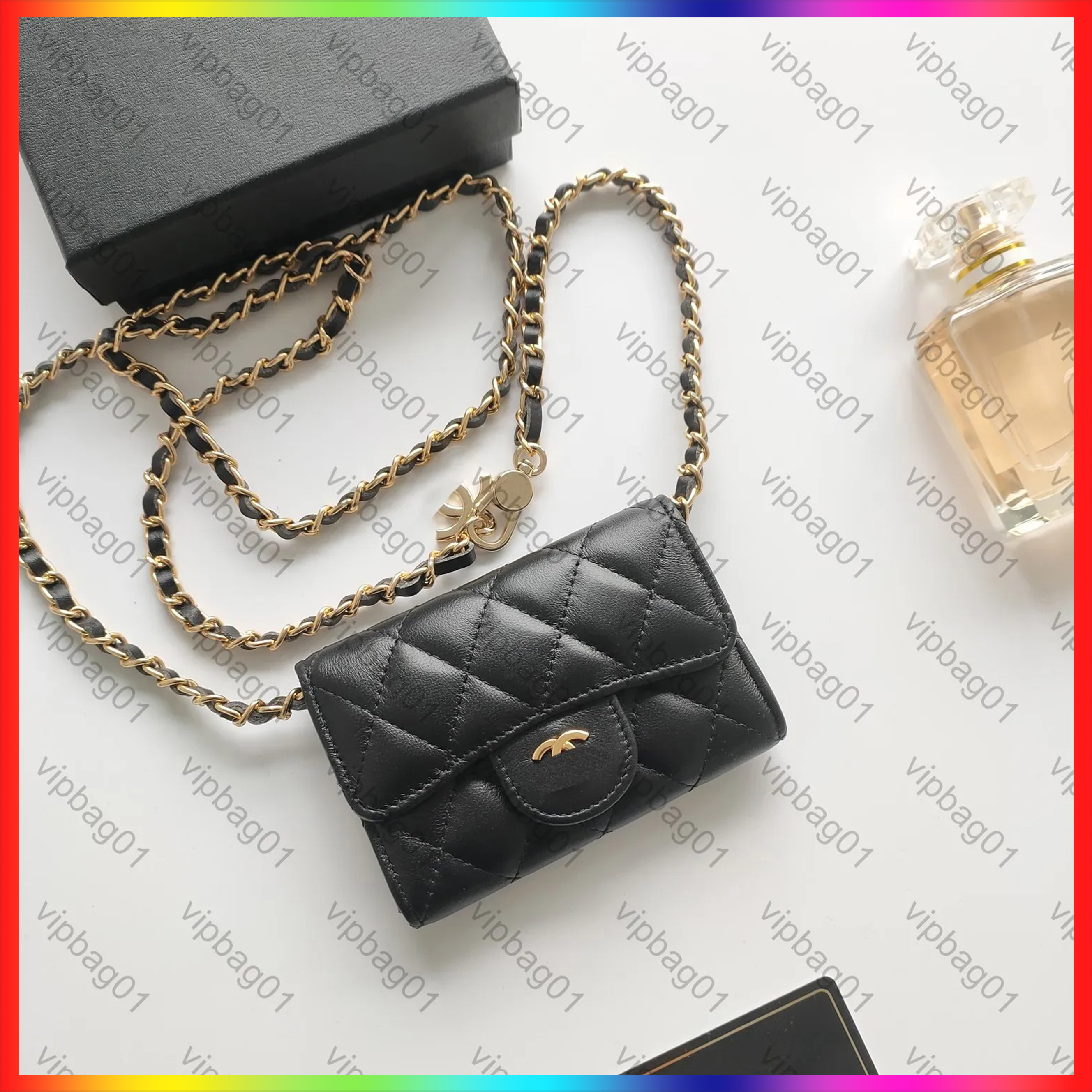 Designer Shoulder bag High quality Bag Plaid Flap Caviar Handbag Chain Leather Double Letter Buckle Luxury women's bags 02-image-1106843016
