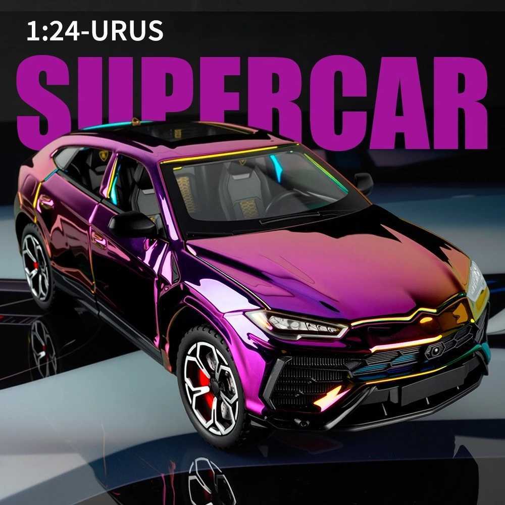 124 URUS Bison SUV Sports Car Alloy Car Diecasts Toy Vehicles Car Model Sound and light Pull back Car Toys For Kids Gifts C251118-image-1085145834