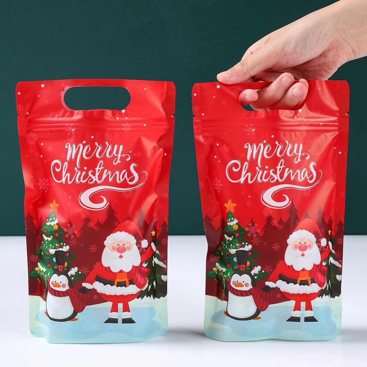 Santa Claus Candy Bags Christmas Decoration for Home 2024 Xmas Gift Bags Xmas Ornament Navidad Natal New Year Gift Bags 2025M251113-image-1084489591