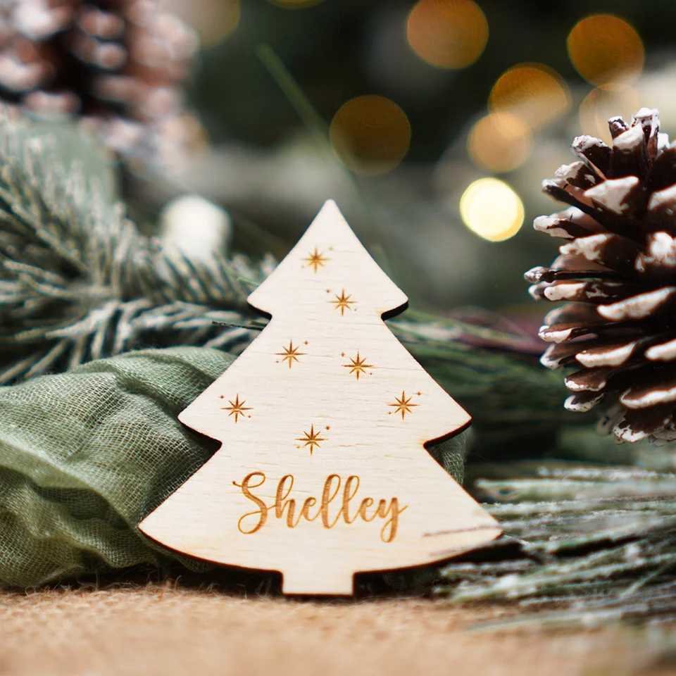 Personalised Place Setting Place Cards Work Xmas Party Christmas Favours Place Name Tag Christmas Tree Christmas PartyM251113-image-1084490997