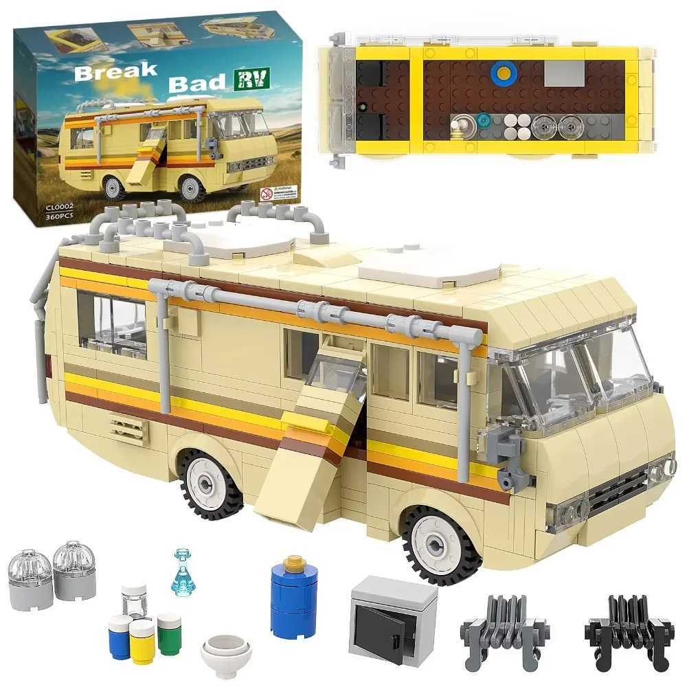 360pcs MOC Breaking Bad Cooking Lab RV Car Building Blocks Kit High-tech Bus Vehicle DIY Educational Model Van Toys Gifts C251118-image-1085145613