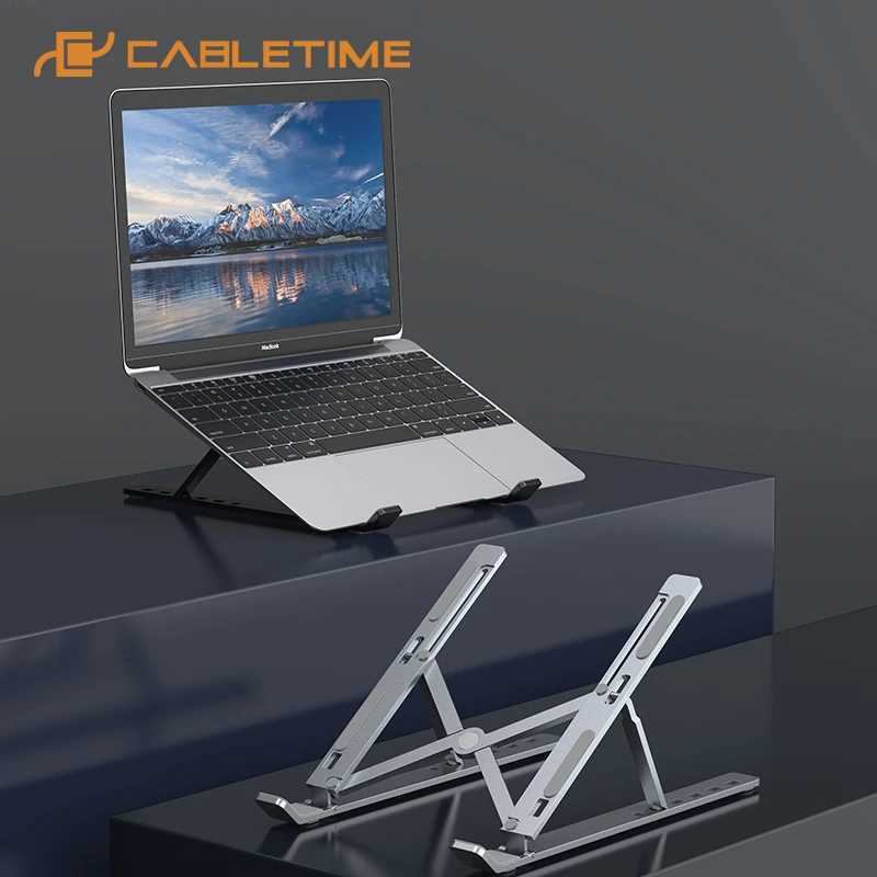 Laptop Stand Foldable Aluminum Alloy Portable Holder for Laptop book Air iPad Stand C387 H251113-image-1084929098