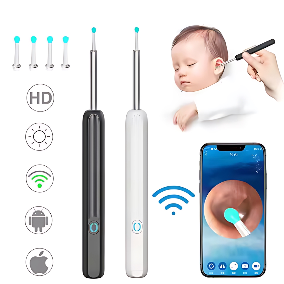 Wireless Ear Cleaner with Camera 1080P HD Otoscope Ear Wax Removal Tool USB-C Rechargeable Waterproof Earpick for iPhone Android $10