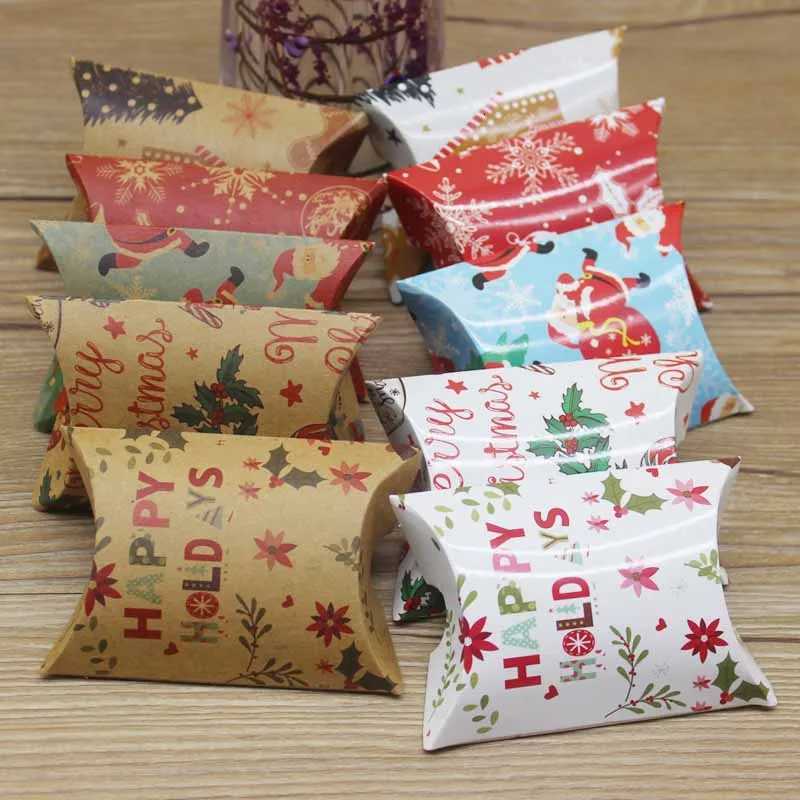 10pc9x7x25cm kraft Paper Box Pillow Shape Candy Box Wedding Favor Gift Boxes For Home Baby Shower Kids Birthday Party SuppliesM251113-image-1084489738