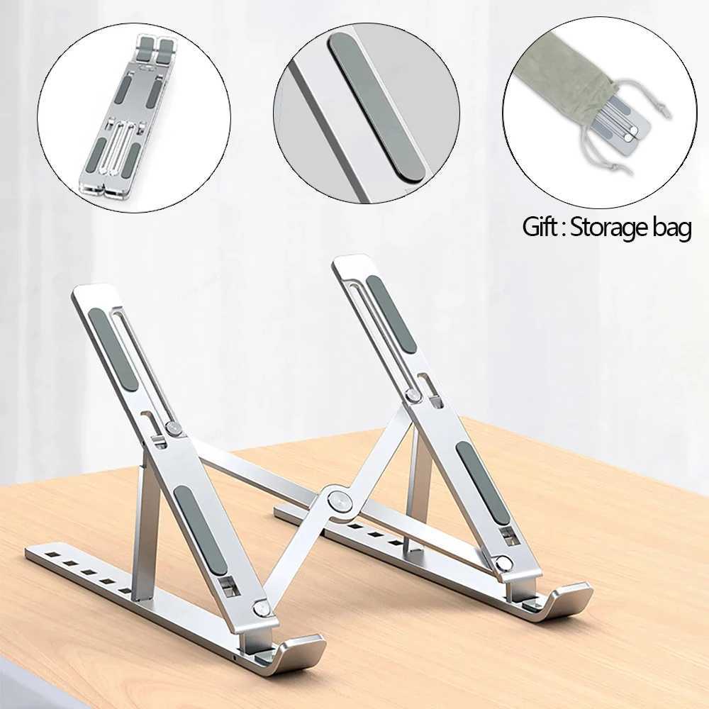 Aluminum Alloy Laptop Stand for Book Air 13 M3 14 15 16 inch Adjustable Portable Notebook Bracket port For MateBook Holder H251113-image-1084928650