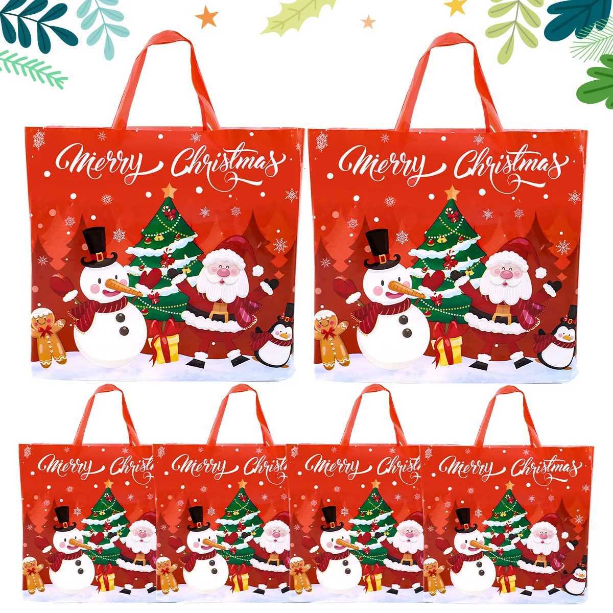 6Pcs Merry Christmas Gift Bags Santa Claus Snowman Merry Christmas Decorations for Home 2025 Navidad Noel Gifts New Year 2026 M251113-image-1084491239