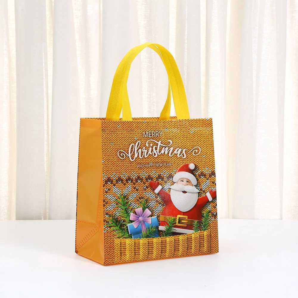 StoBag colorful knit christmas theme gift wrapping bags for sweets designer bags festive holiday candy treat party favor toteM251113-image-1084492444