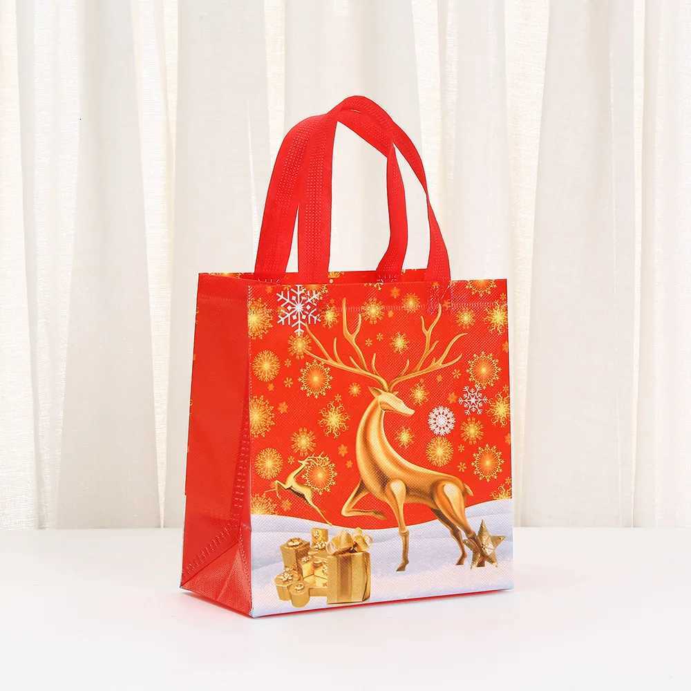 StoBag red gold christmas theme gift wrapping bags for sweets luxury designer bags festive holiday candy treat party favor toteM251113-image-1084492349
