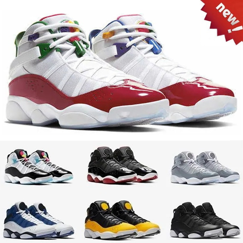 Designer Basketball Shoes 6 Rings Black Infrared Ice Fitness Red White Cool Grey Classic Men Climbing Boots Women Gym Sneakers for Unisex Trainers F