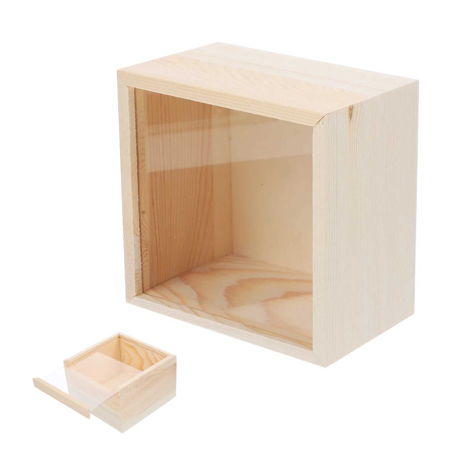 Wooden Storage Jewelry Boxes Transparent Acrylic pull-out Lid Storage Box Organizer Wood Display Box Decorative Gift Packing BoxM251113-image-1084490135