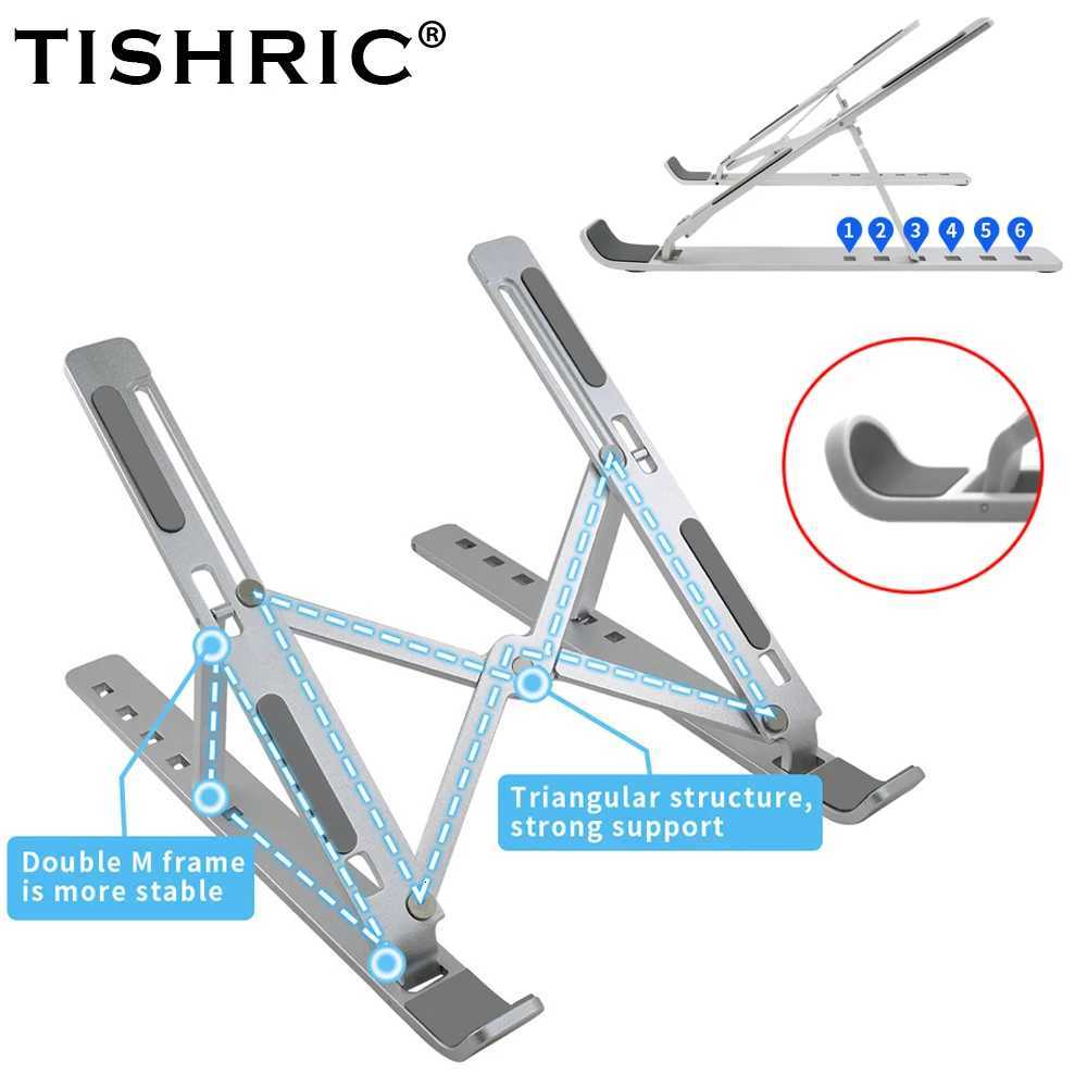 TISHRIC New Aluminium Alloy laptop Stand Vertical Notebook Stand Adjustable Laptop Holder For Notebook 11/12/13/15/17 Inch H251113-image-1084928735