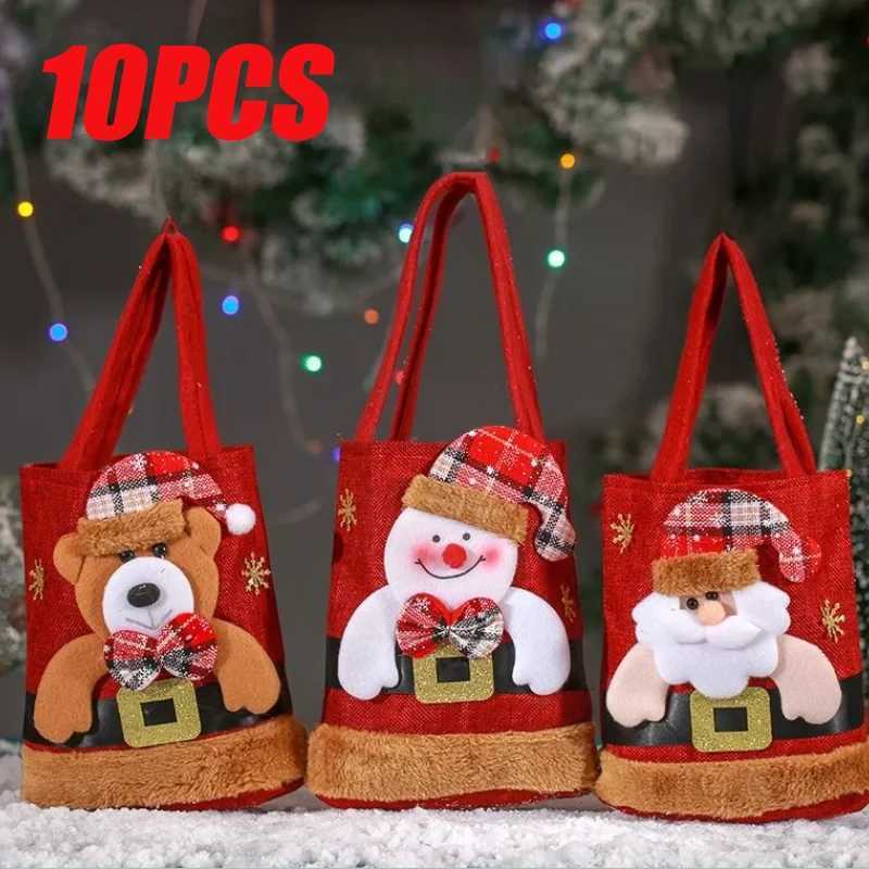 1-10PCS Christmas Gift Bags Apple Bag Tote Bag High-grade Cute Christmas Gift Bags INS Adult Children Christmas Gift Decoration M251113-image-1084489795