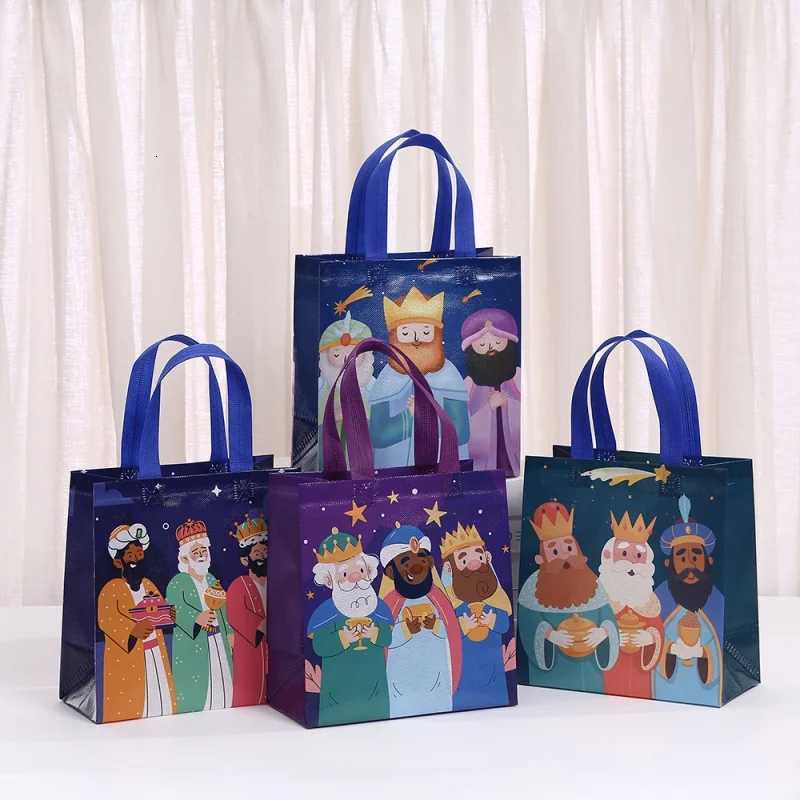 8Pcs Spain Three Kings Day Luxury Gift Wrapping Bags Festive Treat Candy Party Favor Tote for Sweets M251113-image-1084491825
