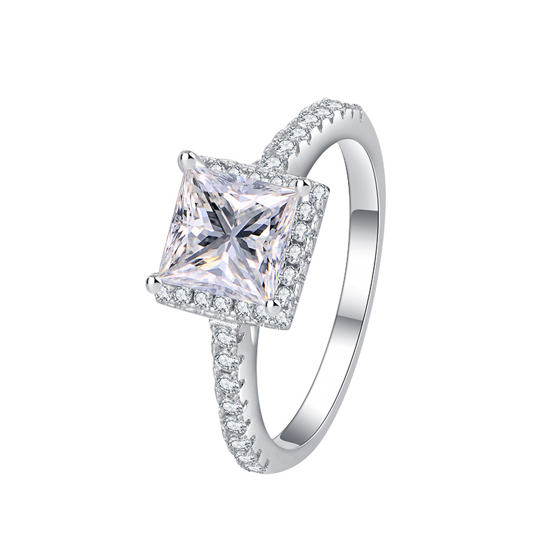 pass diamond tester VVS1 D color 1CT moissanite ring designer for women 925 sterling silver ring wedding rings designer jewelry woman gift with b