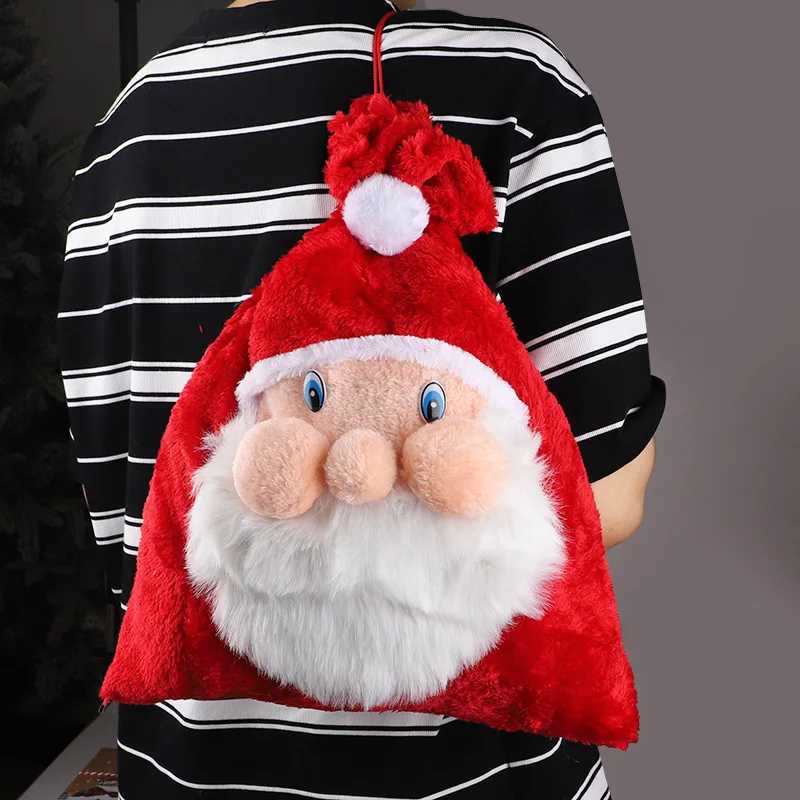 1-3Pcs Large Santa Claus Christmas Gift Bag with Drawstring for Xmas Tree Home Decoration Candy Gift Storage Bag New Year Party M251113-image-1084491448