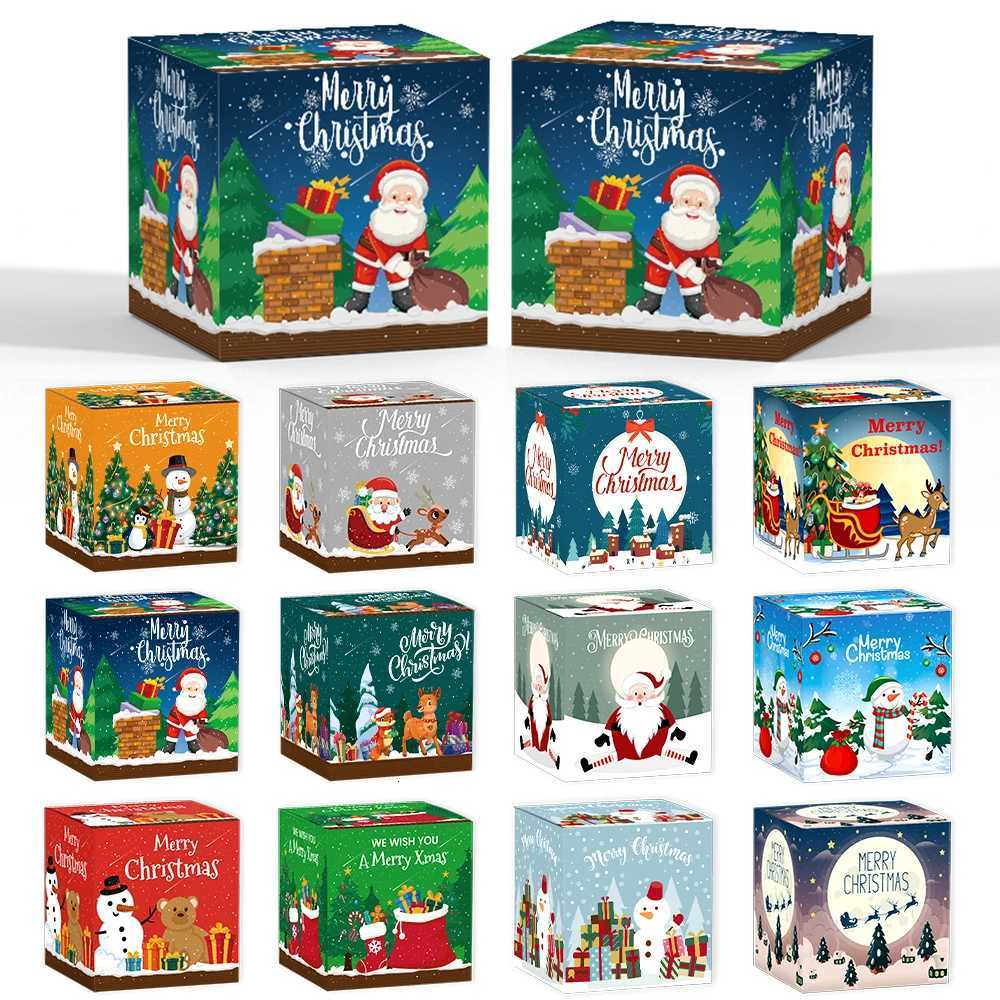 6/12pcs Christmas Candy Gift Boxes Santa Claus Snowman Elk Cookies Snack Boxes Xmas New Year Party Decorations Navidad Noel M251113-image-1084491112