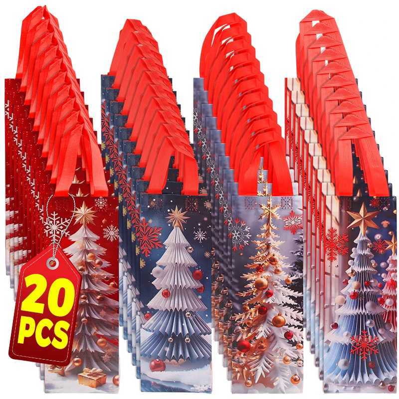 Christmas Non-woven Wine Bottle Bag Champagne Wine Bottle Cover Wine Bottle Packaging Handbag Party Dining Table Gift DecorationM251113-image-1084491556