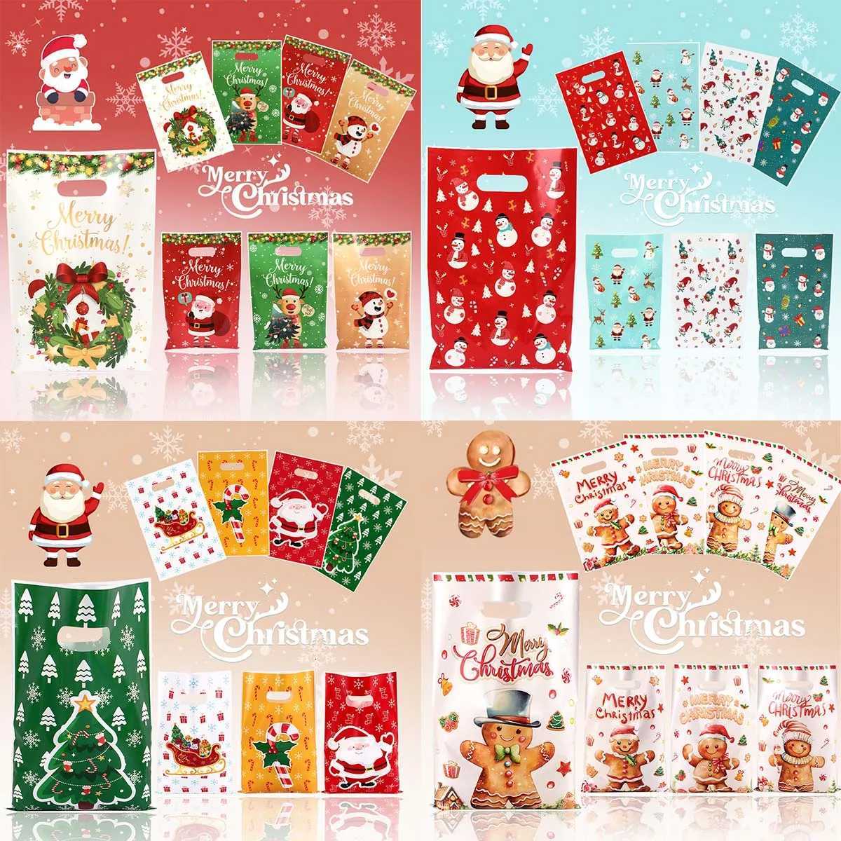 Christmas Gift Bag Plastic Bags Santa Claus Christmas Tree Elk Gifts Bag Happy New Year Kids Candy Bag Navidad Packaging BagsM251113-image-1084489875