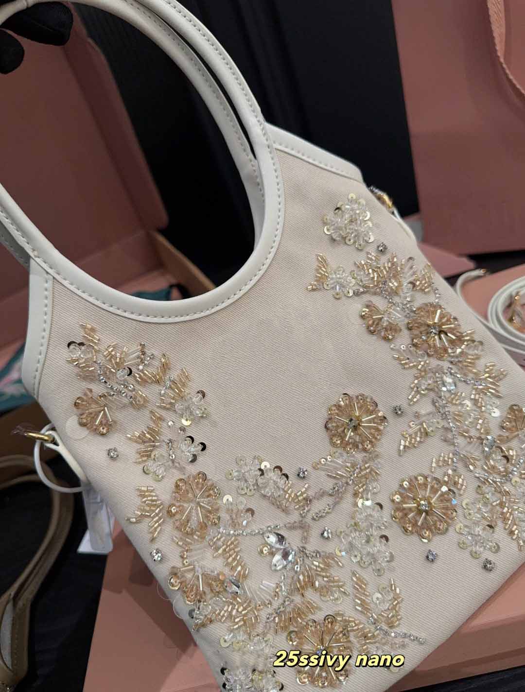 10A Designer women shoulder bag handbag beaded design embroidery bag high quality wide capacity shopping bag casual recreation fashion handbag 8569