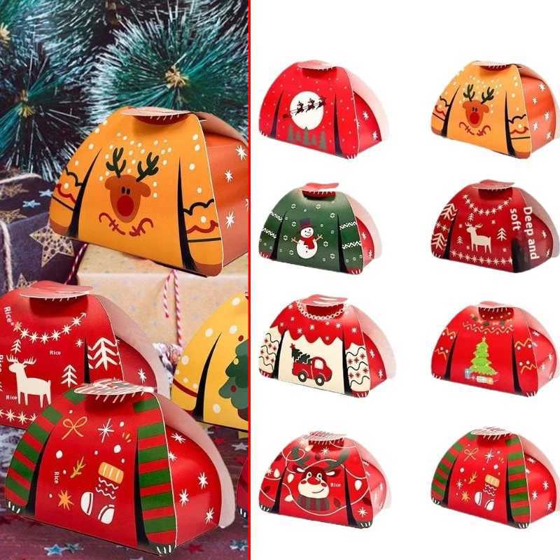 24Pcs Christmas Creative Sweater Candy Biscuit Box Holiday Gift Boxes Nougat Pastry Box Christmas Gift Bags M251113-image-1084490144
