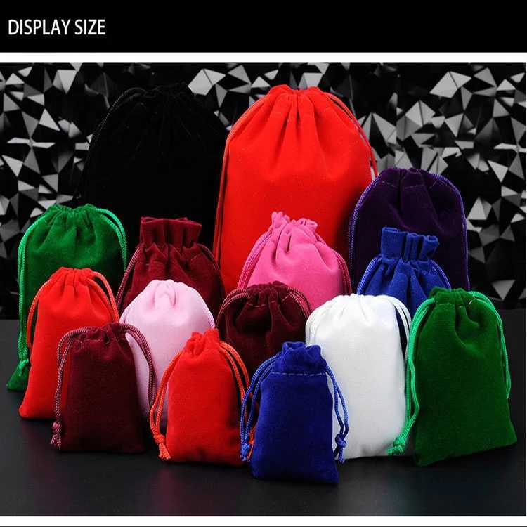 10Pcs 11 Colors High Quality Storage Velvet Bags Beads/Tea/Candy/Jewelry Drawstring Bag For Wedding Christmas Gift Pouches M251113-image-1084492121