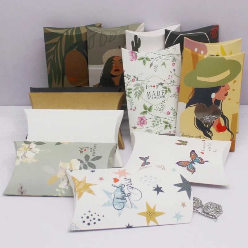 10pc 125x8x2cm new gift bags pillow boxes paper party matching packaging jewelry bagsM251113-image-1084491117