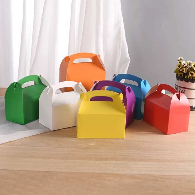 10-30pcs Gift Boxes with Handles Baking Boxes Candy Cookie Treat Boxes Paper Lunch Boxes Take Out Boxes For Wedding Party M251113-image-1084490438