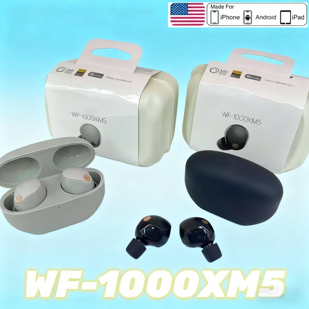 New WF-1000XM5 Bluetooth In-Ear Noise-Canceling Sports Headphones-image-1081833169