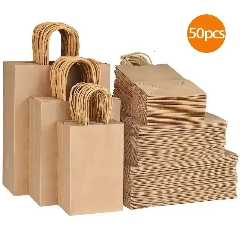 10/20/50pcs Party Favor Bags Recyclable Kraft Paper Shopping Bags for Birthday Gift Candy Treat Goodie Goody Grocery Packaging M251113-image-1084489883