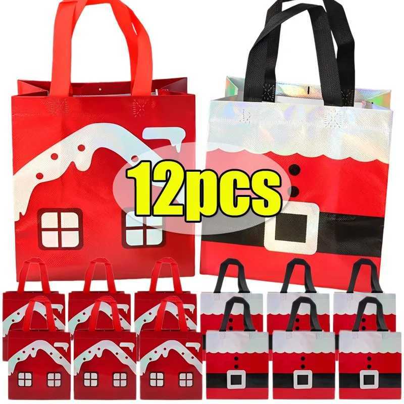 Laser Non-Woven Gift Bags Santa Claus Candy Storage Pouches Kids Gifts Wrapping Bag Home Xmas New Year Party Favors DecorationM251113-image-1084491529