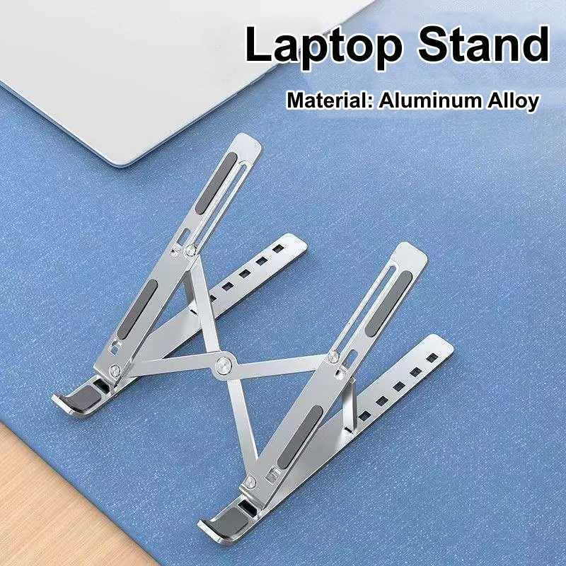 Adjustable Laptop Stand Aluminum Alloy Desktop Holder Foldable Portable Bracket for book Air Pro Notebook Tablet Pad Cooling H251113-image-1084915557