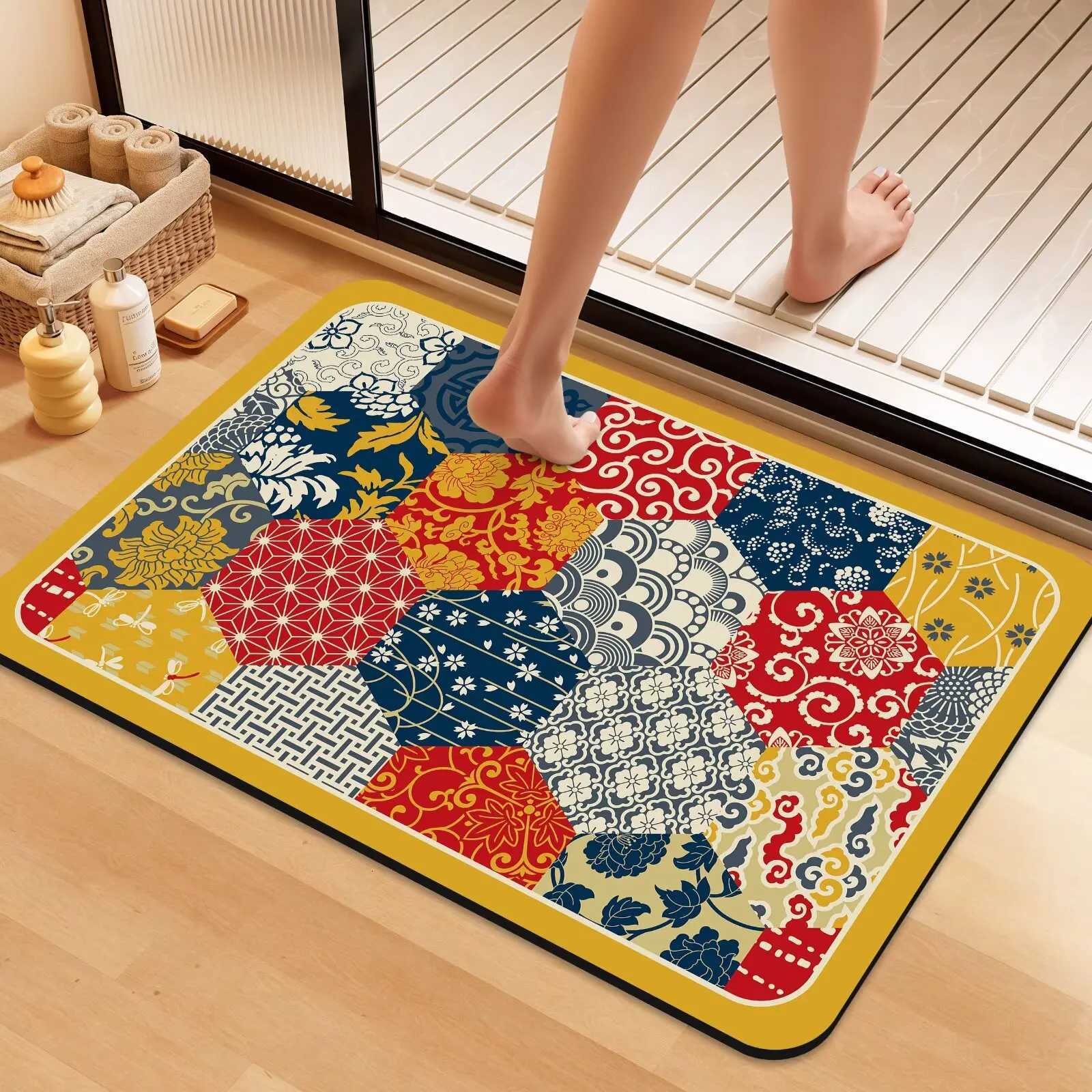 Bathroom non-slip floor mat special anti-drop foot mat for bathing and shower room toilet mat at the entrance of the bathroom C251114-image-1084691074