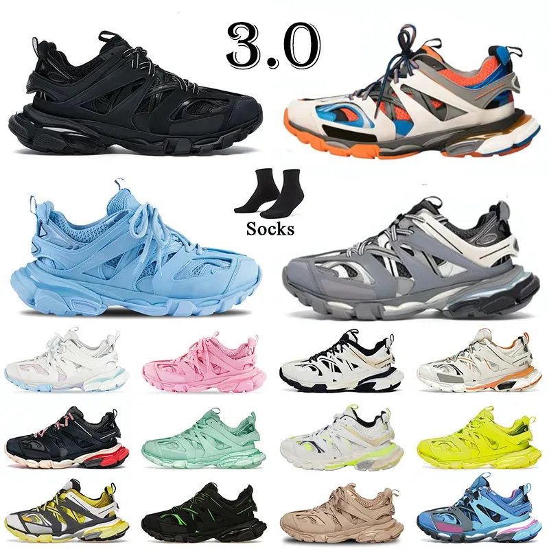 track LED Shoe Top Paris Track 3 Cushioned Running White Shoes Mens and Fade Black Womens Sneak