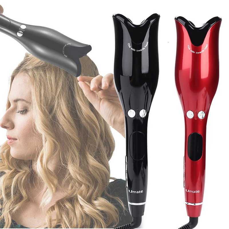Professional Automatic Rotating Hair Curler with LCD Display Electric Power Source Adjustable Time Setting Hair Curling IronT251114-image-1084582694